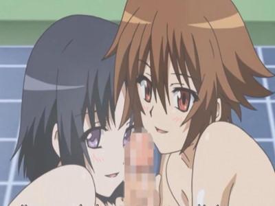 淫乱ビッチな巨乳お姉さんたちに囲まれて乱交3Pセックス♥♥二人のお姉さんに責められまくって大量ザーメン発射♥