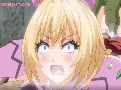精液をその身に受けることは名誉！！爆乳ロリロリ勇者がゴツいモンスターの極太チンポ強制挿入！！