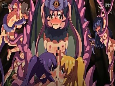 戦うロリ美少女たちが痴女レズに敗北して触手モンスターの凌辱餌食にされてふたなりちんぽでレズ種付けされる♥♥