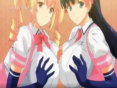 エロメイドのエッチ過ぎるサービスでおちんぽギンギン！！巨乳メイドの二人のオッパイにおちんぽ挟まれて大量発射！！