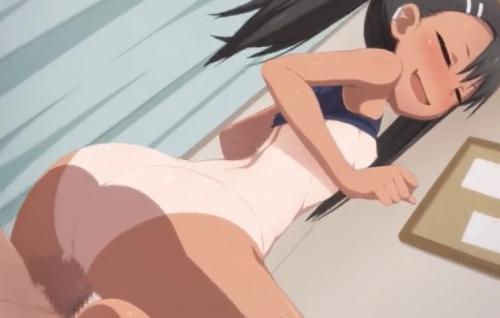 『2Dアニメ・エロゲー』水着の日焼け跡が最高にエロい！ロリっ娘が騎乗位で腰振りまくり子宮奥にチンコをぶち込む！！
