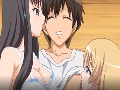 二人の美少女が一人の男を取り合う。最終的に３Pで協力して全身舐め舐めで男の子に気持ちよくなってもらっちゃう。