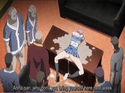 いきなり男たちに囲まれて輪姦され汁まみれで脱力する制服美少女