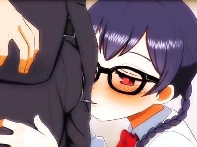 地味っ子メガネの性欲強スギィ！！口でちんぽ取り出しフェラ抜き奉仕♥ガン突き濃厚中出しセックスで腹ボテ妊娠END♥♥