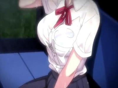 雨で透けた制服が最高にエロイ爆乳JKに発情した変態男の巨根チンポが暴れまわって容赦なしの種付けセックス♥♥