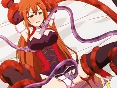 うねうねと触手が美貌の女戦士を襲う！　秘穴をえぐり、おなかの底から魔力を吸い取ってしまう！