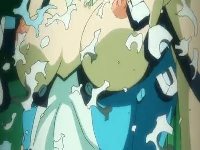 敗北した魔法少女が衣服を切り刻まれ美乳おっぱいが丸出し状態で変態触手から凌辱レイプからの連続絶頂♥♥