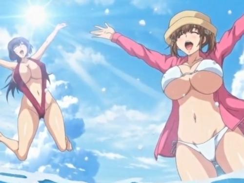 もちもちとろふわエロボディーが真夏の海に良く映えます♡♡巨乳美少女と乱交ハーレムセックスで中出し近親相姦♡♡
