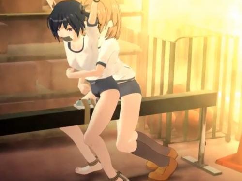 【WRITHING】体操服姿のJKを大親友が体育館倉庫で拘束しちゃう！！超ハードエロエロハードSMプレイで電マに角オナ♥