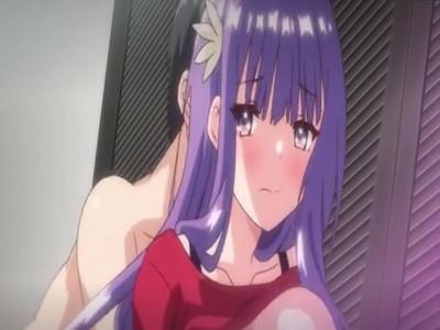 制服から見えているピンク色の乳首と揺れるお胸が最高過ぎて濃厚ベロチュー開始♡