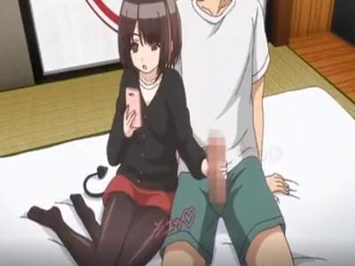 【変態サキュバスはチンコの扱いに長けている】携帯いじりながら手コキ足コキでオチンポを抜きまくり大量射精！