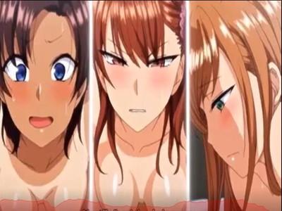 【美女×ハーレム】ハーレム状態のキモ男もチンポはフル勃起→デカマラでアナルを犯され初めての快楽にアヘ顔絶頂！