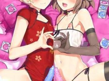【アニメ：2D】女装男子の男の娘とハーレム逆3P濃厚セックス♥アナルを弄りまくりアナル中出しホモイキトコロテン状態に♥♥