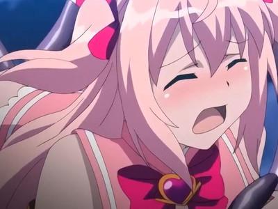 捕らわれの魔法少女、触手に絡まれ、ぶよぶよの器官をあそこにぶちこまれる！　彼女の浄化の力は？