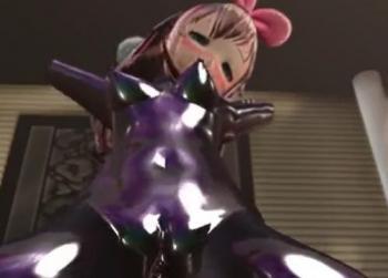 艦コレキャラがラバースーツで腰振り自慰行為♥♥野外なのにお構い無しで本気オナニーしちゃう♥逝くまで腰が止まらないっ！！