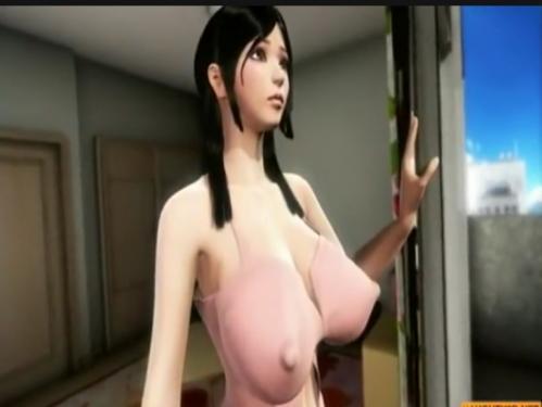 【3DCG】オナニーに夢中な淫乱JKがアヘ顔イキ♡♡おっぱい丸出し全裸で最高の解放感♥♥