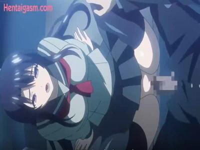 【触手×淫乱JK 】彼氏と隠れてコソコソSEXしてたら触手が制服の上から絡みついてきて犯される