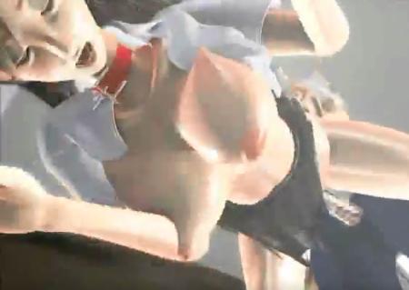 【3Dエロアニメ】制服着衣のまま立ちバックでガン突きピストンされて膣奥までザーメン発射！