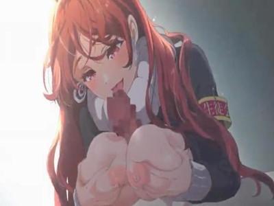 淫乱おっぱい美女の生徒会長が生徒の巨根チンポをパイズリフェラご奉仕で極太ちんぽをシコシコじゅぽじゅぽ搾り取る♥