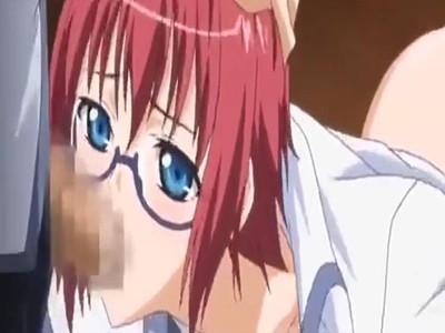 スタイルがいいメガネをかけた美巨乳な女性が無数の肉棒で犯されて精液まみれ