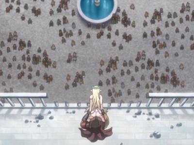 王宮のテラスで民衆を前に無骨な侵略者に犯されるエルフの女王！　女神さまの中にちんぽをつっこむ快楽！！