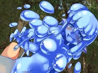 水の美少女モンスターから誘惑されてまさかの異種姦中出しセックスっ！？挑発されて我慢できずに...。