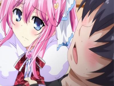 エッチな体つきのピンク髪爆乳清楚系美女に迫られて断りきれず濃厚セックス！