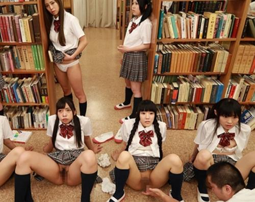 女子高の図書室で時間を止めて中出し交尾するヤバイやつ！