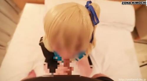 【個人撮影　爆乳コスプレイヤー（モザイクあり）】金髪キャラのアニコスをした素人レイヤーがおっぱい揉まれてハメ撮られるｗ