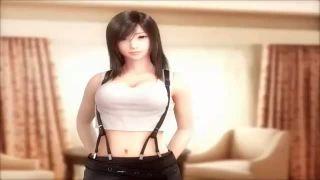 FF7　ティファ・ロックハート　３D　SEX　おっぱい揺れまくりチンコしゃぶりまくりのティファ