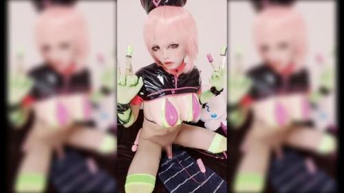 FGOのふたなりドスケベ婦長なナイ○ンゲールのコスプレをした男の娘がケツマンコにロータを入れてアヘ顔アクメ