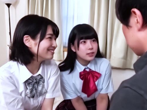 【Ｗ淫女】今からえっちヤっちゃうのーーー？！可愛い顔して性欲旺盛！えちロリJKにＷおねだり挑発されたらチンチン暴走な♡