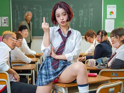 【エロ動画】調子こいてるヤンキーギャルを教室で成敗しちゃうよｗ