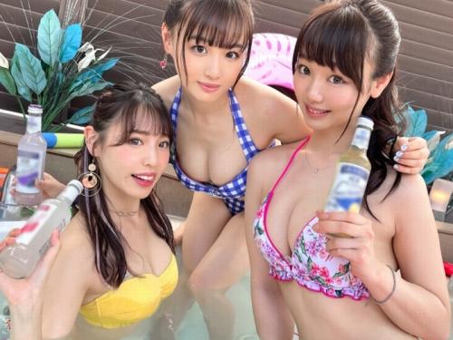 ビギニギャル達と昼間から淫猥な姿を曝け出しあっちもこっちも(*´Д`)ﾊｧﾊｧ