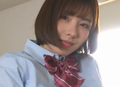 <深田えいみ>白くて透き通るような美脚…そんな美少女のニーハイ制服！本能は刺激され突きまくるw