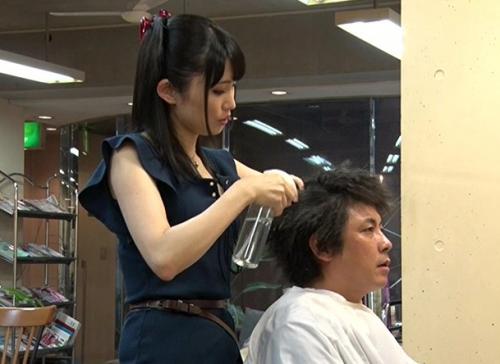 <野々宮みさと>男の髪を触れられる美容室…触れるたびにカラダに触れられいつの間にかおっぱいを…
