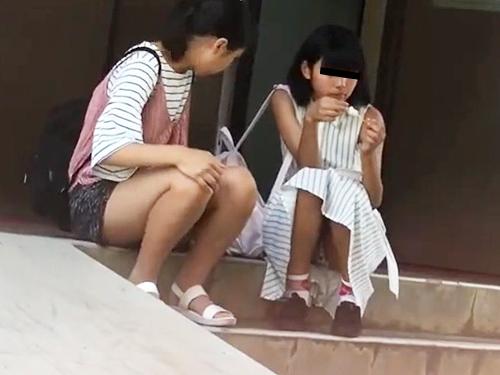 【パンチラ盗撮】あかんやつばかり狙ったロリパンツ