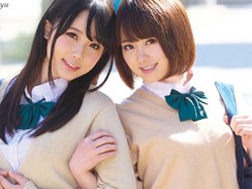 【レズ】女子高生カップル！親が出かけた隙に全身舐め合いパイパンマンコ擦り付け合う