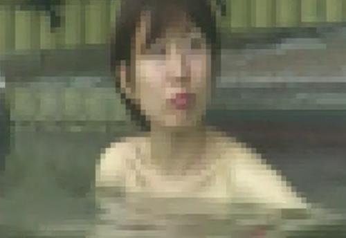 露天風呂の乙女を超望遠高感度レンズで隠し撮り