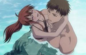＜一般アニメ＞プールでセックスするド変態女！！駅弁スタイルでイキまくるｗｗｗ