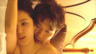 【韓国✕濡れ場】乳輪が大きい艶めかしいショートヘア美人が色気ムンムンでSEXを熱演！エロい体してます♡
