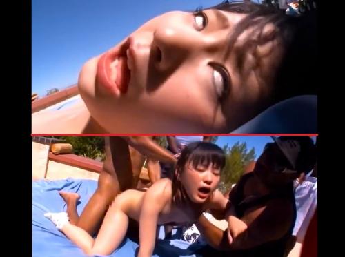 閲覧注意！白目イキ調教アクメ潮吹き連続！ロリ巨乳ツインテール美少女に黒人チンポ青姦！野外ハメ潮セックス！顔射＆中出し輪姦イック！(FANZA)