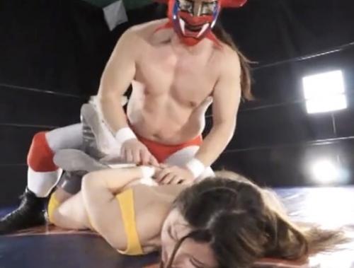 『男女プロレス』ウアーハッハッハ！！！！女子プロレスラーを成敗する鬼男がさすがき鬼畜すぎるwww
