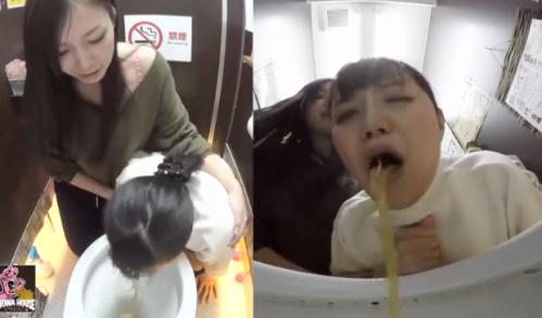 【ゲロ注意】居酒屋トイレで飲み過ぎ女子大生のゲロ吐き映像盗撮♡ってか付き添いのお姉さんかわいすぎww