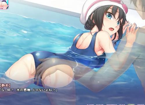 ロリスク水美少女がプールで透明な変態におちんぽ突っ込まれる！？