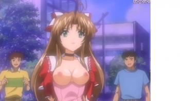 魔力によって街の中で堂々と犯される少女！嫌がりながらもしっかり感じちゃう！