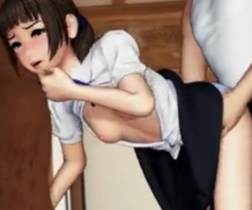 ぱっつんロリ美少女がバックで突かれまくる！