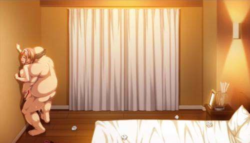 壁際に追い込まれた美少女