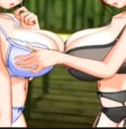 「先生‥」「恥ずかしいよ‥」黒いセクシーランジェリー姿の巨乳教師はペニパンを付けて女子生徒とレズ行為！