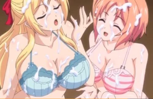 「一緒にシャワー浴びよっ！」金髪ロングの巨乳美女がマンキツのバスルームで男性店員を誘惑しちゃう痴女♡